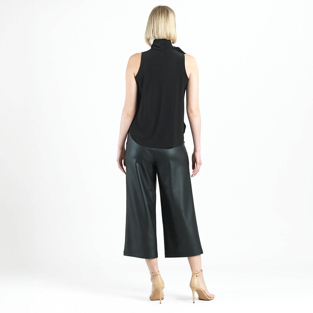 Clara Sunwoo Best Seller - Mock Neck-Tie Detail Top - Black - Final Sale