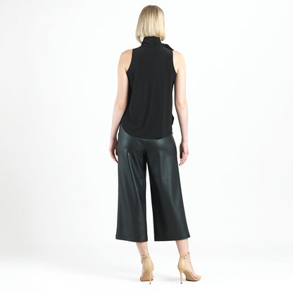 Clara Sunwoo Best Seller - Mock Neck-Tie Detail Top - Black - Final Sale