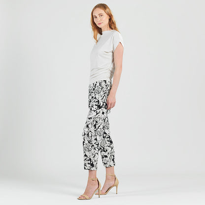 Clara Sunwoo Exclusive - Side Ruched Boat Neck Top - Bone - Final Sale