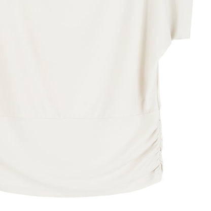 Clara Sunwoo Exclusive - Side Ruched Boat Neck Top - Bone - Final Sale