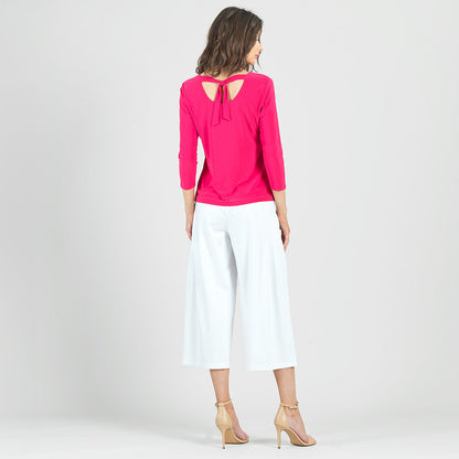 Clara Sunwoo Signature - Reversible Back Tie Top - Hot Pink - Final Sale
