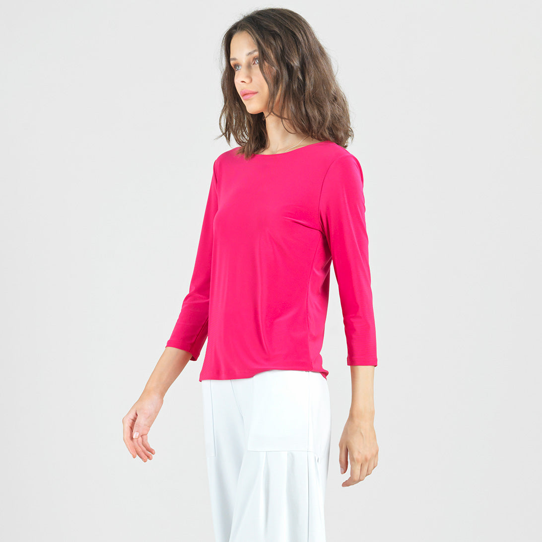 Clara Sunwoo Signature - Reversible Back Tie Top - Hot Pink - Final Sale