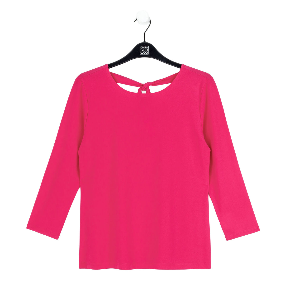Clara Sunwoo Signature - Reversible Back Tie Top - Hot Pink - Final Sale