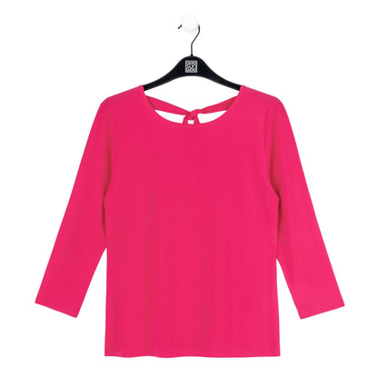 Clara Sunwoo Signature - Reversible Back Tie Top - Hot Pink - Final Sale