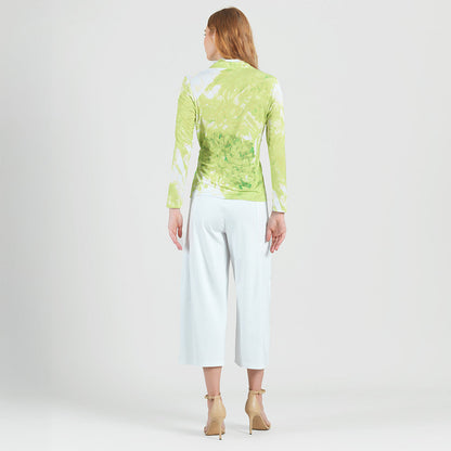 Clara Sunwoo Sale - V-Neck Draped Pleat Top - Floral Citrus - Final Sale