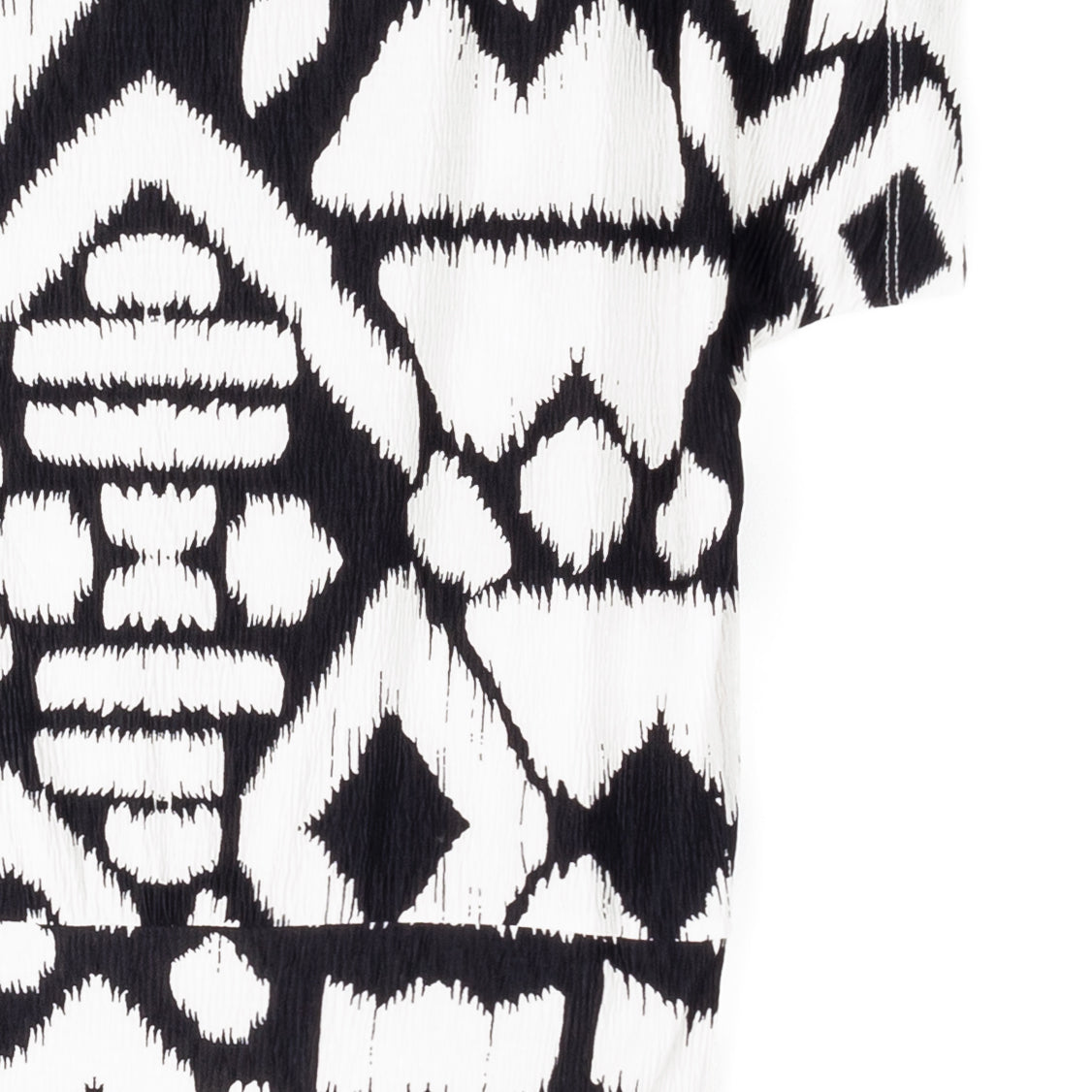 Clara Sunwoo Hot Sale - Crinkle Pleat Knit - Dolman Short Sleeve Top - Aztec - Final Sale