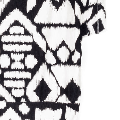 Clara Sunwoo Hot Sale - Crinkle Pleat Knit - Dolman Short Sleeve Top - Aztec - Final Sale