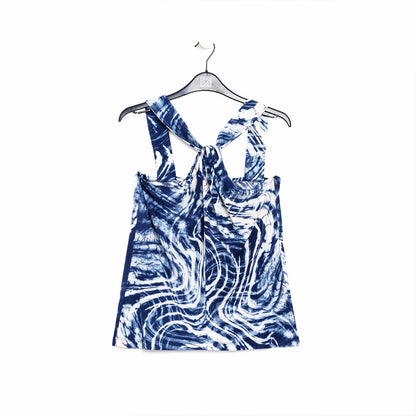 Clara Sunwoo Best Price - Crepe Knit - Grecian Halter Top - Swirl Wave - Final Sale!