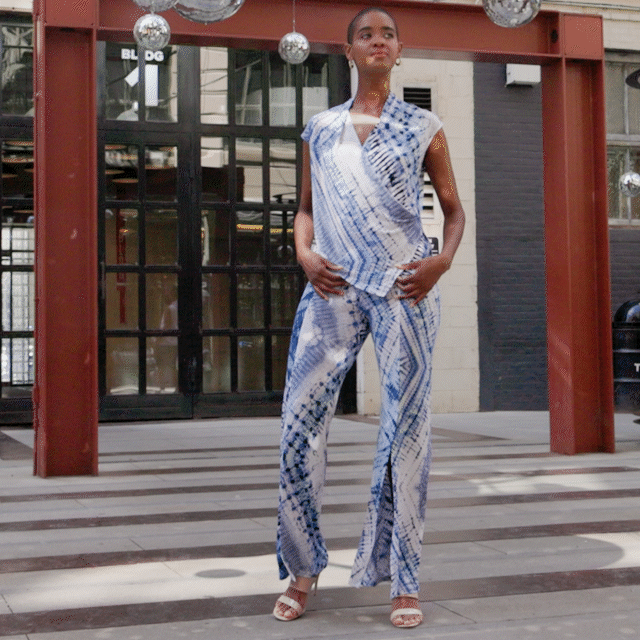 Clara Sunwoo Popular - Kick Front High Slit Pant - Acid Wash - Final Sale!