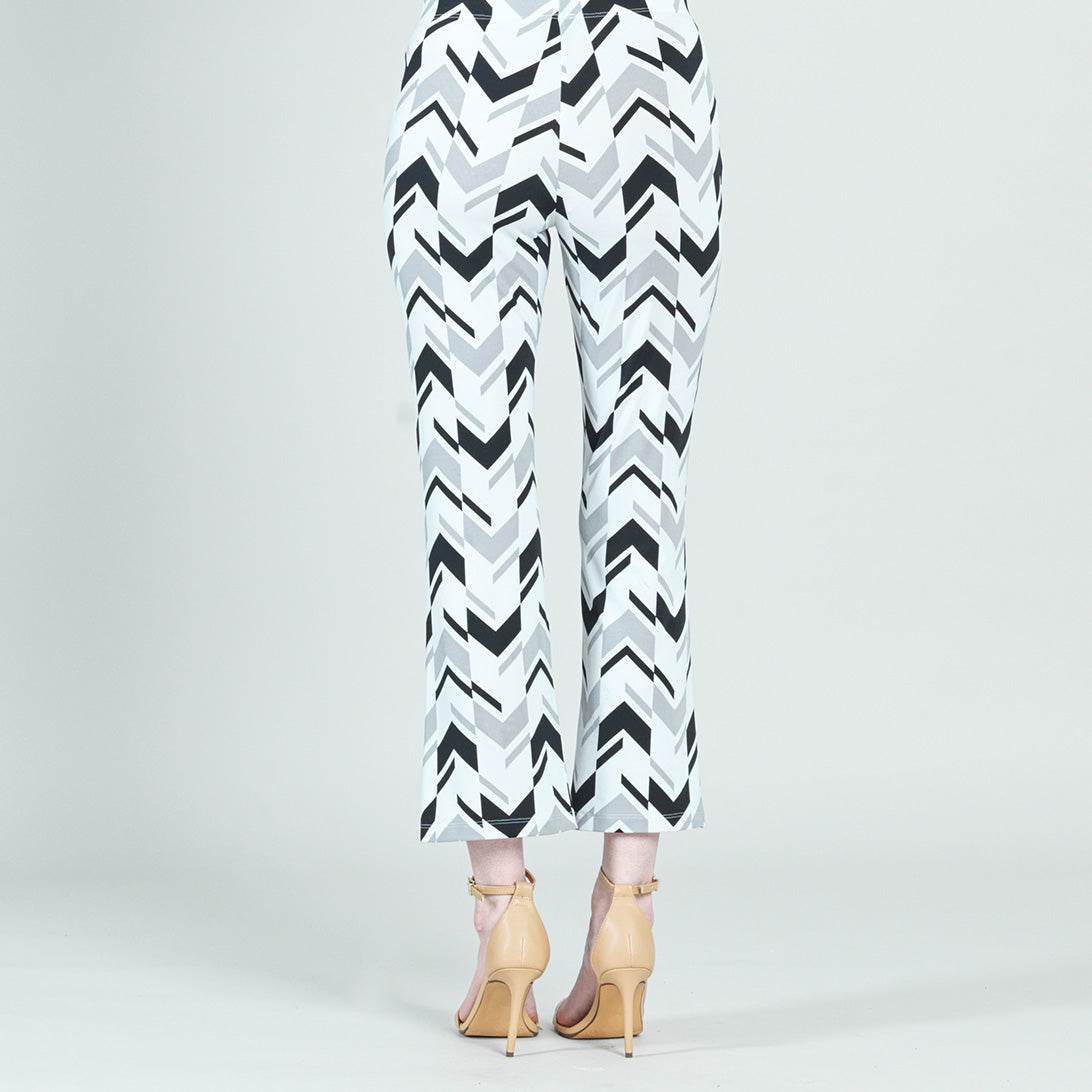Clara Sunwoo Top Pick - Center Seam Front Slit Ankle Pant - Chevron Stripe - Final Sale!