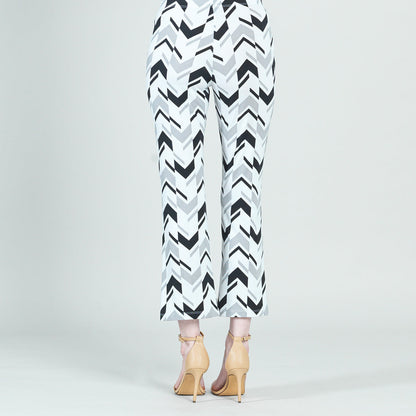 Clara Sunwoo Top Pick - Center Seam Front Slit Ankle Pant - Chevron Stripe - Final Sale!