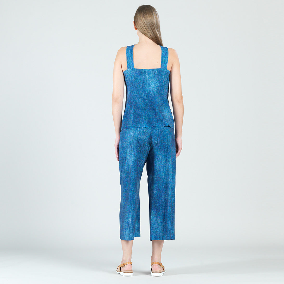Clara Sunwoo Hot Sale - Grecian Halter Top - Denim Print - Final Sale