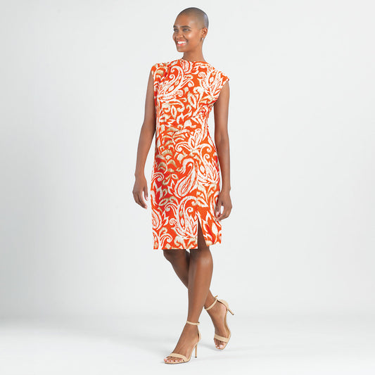 Clara Sunwoo Customer Favorite - Butter Knit - Side Slit Midi Dress - Paisley Lotus - Final Sale!