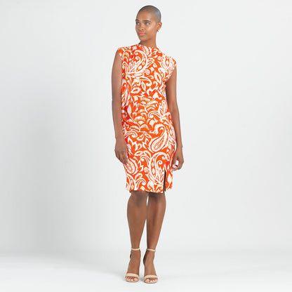 Clara Sunwoo Customer Favorite - Butter Knit - Side Slit Midi Dress - Paisley Lotus - Final Sale!