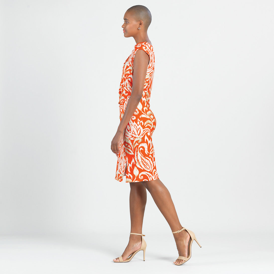 Clara Sunwoo Customer Favorite - Butter Knit - Side Slit Midi Dress - Paisley Lotus - Final Sale!