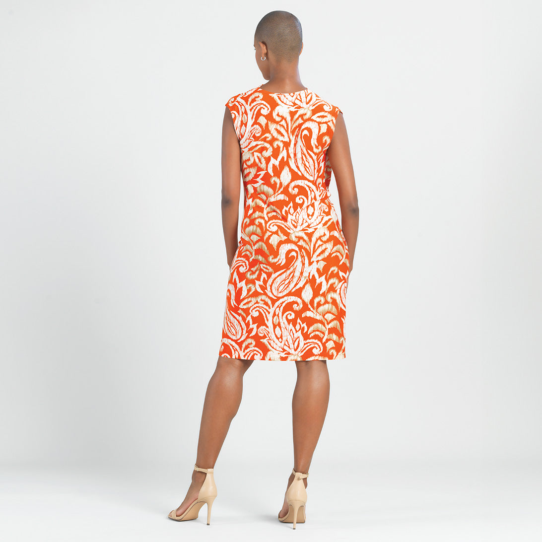 Clara Sunwoo Customer Favorite - Butter Knit - Side Slit Midi Dress - Paisley Lotus - Final Sale!