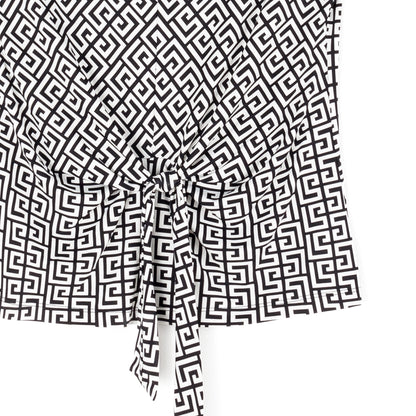 Clara Sunwoo Sale - Butter Knit - Sleeveless Center Front Tie Top - Greek Key - Final Sale!