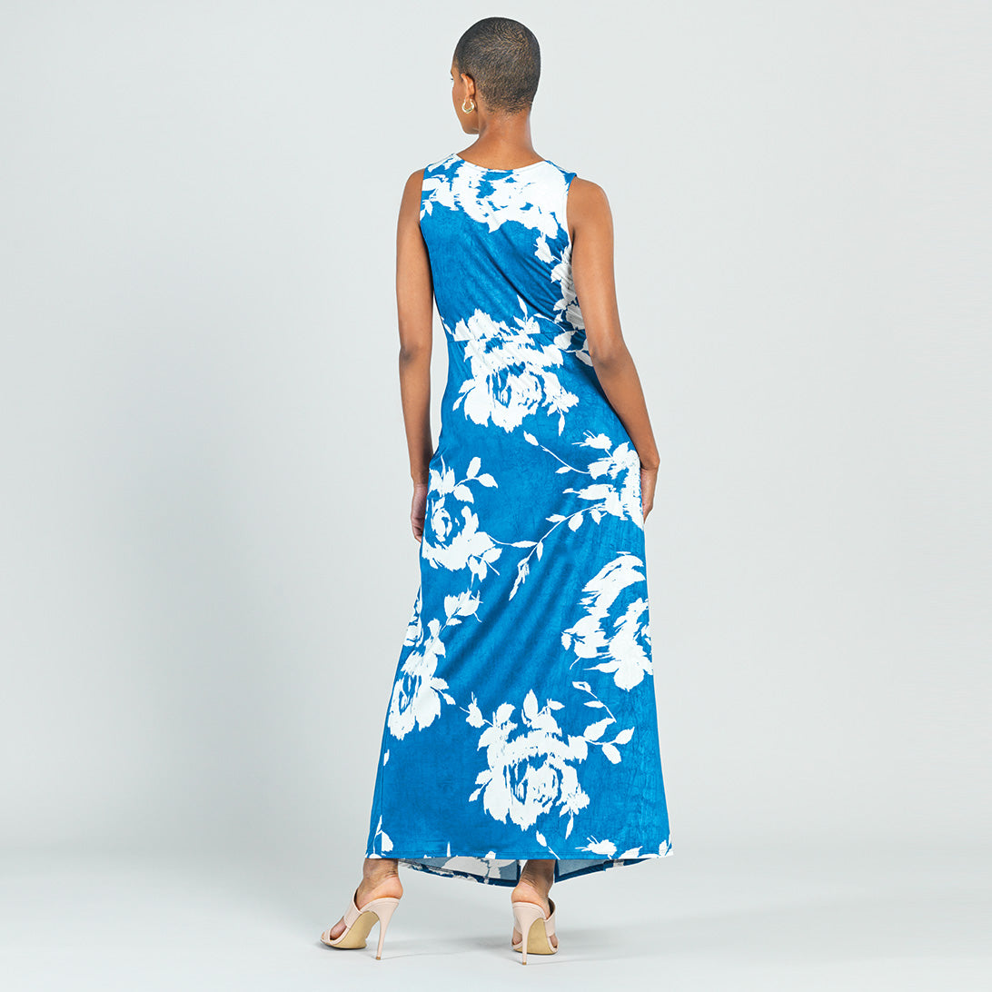 Clara Sunwoo Hot Sale - Crushed Silk Knit - Center Slit Maxi Dress - Dreamy Floral - Final Sale!