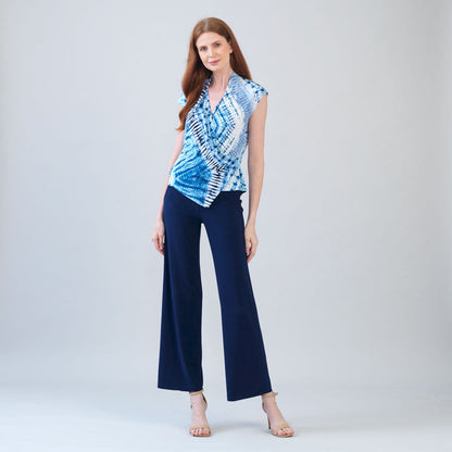 Clara Sunwoo Value - Crossover Faux Wrap Top - Acid Wash - Final Sale