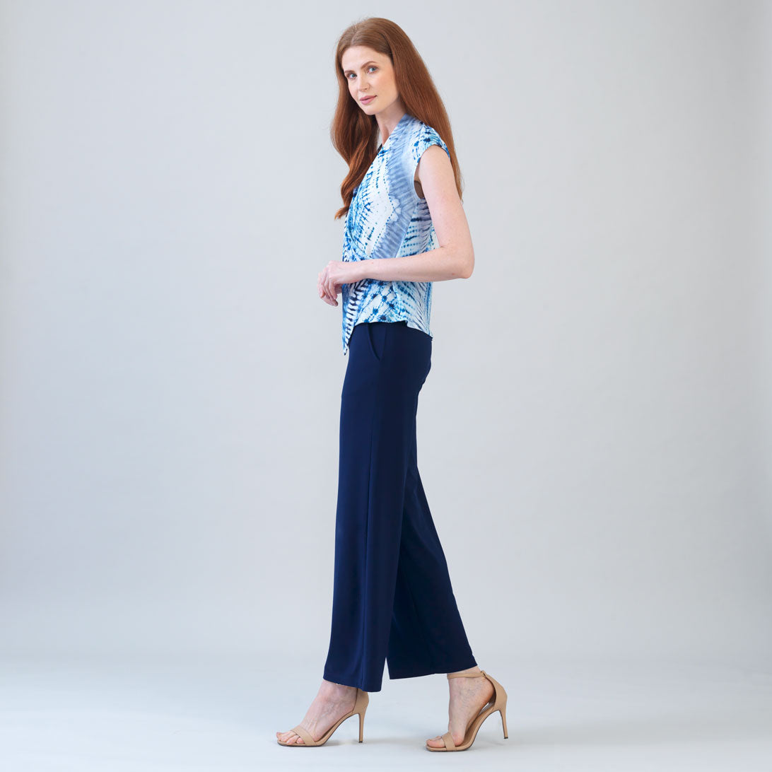 Clara Sunwoo Value - Crossover Faux Wrap Top - Acid Wash - Final Sale