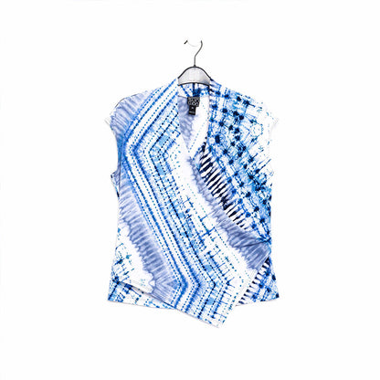 Clara Sunwoo Value - Crossover Faux Wrap Top - Acid Wash - Final Sale