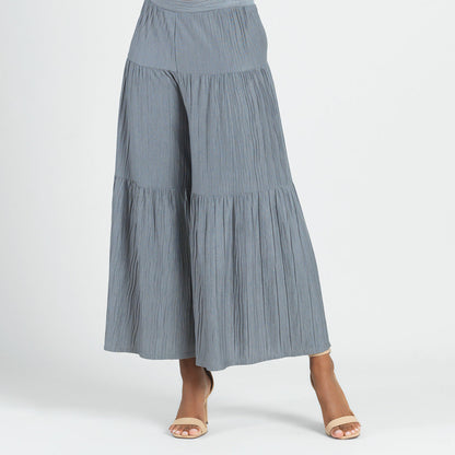 Clara Sunwoo Exclusive - Soft Pleat Knit - Tiered Skirt-Pant - Olive - Final Sale!
