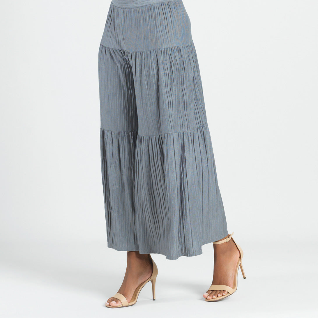 Clara Sunwoo Exclusive - Soft Pleat Knit - Tiered Skirt-Pant - Olive - Final Sale!