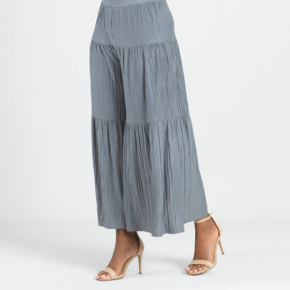 Clara Sunwoo Exclusive - Soft Pleat Knit - Tiered Skirt-Pant - Olive - Final Sale!
