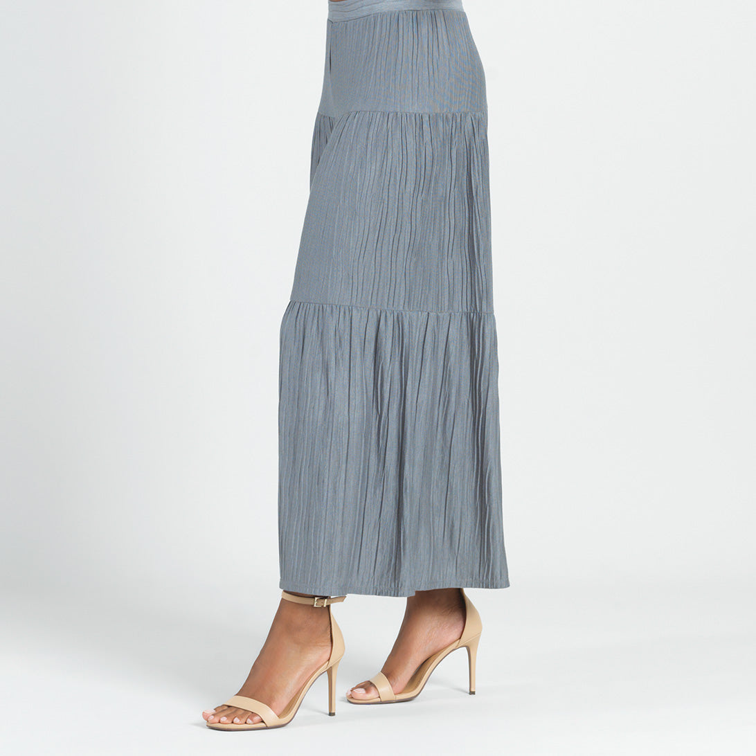 Clara Sunwoo Exclusive - Soft Pleat Knit - Tiered Skirt-Pant - Olive - Final Sale!