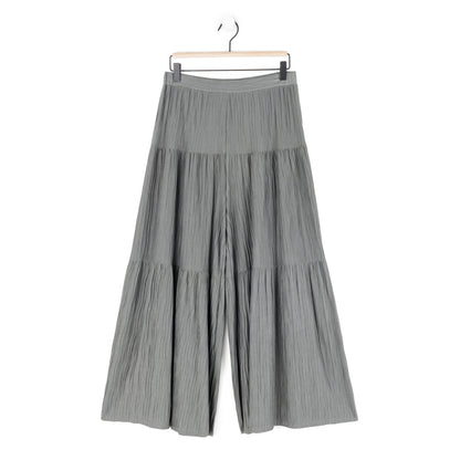 Clara Sunwoo Exclusive - Soft Pleat Knit - Tiered Skirt-Pant - Olive - Final Sale!