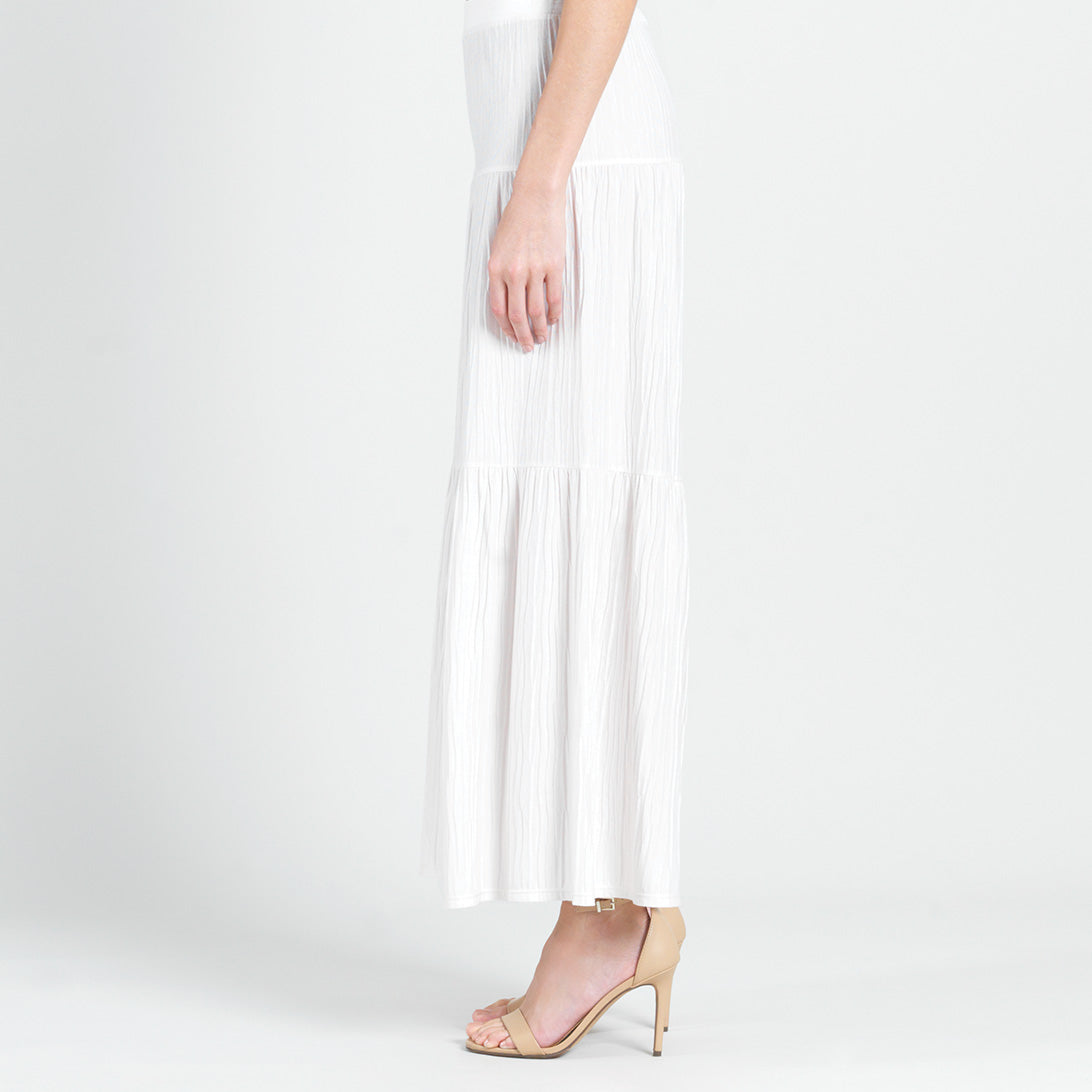 Clara Sunwoo Essential - Soft Pleat Knit - Tiered Skirt-Pant - Ivory - Final Sale!