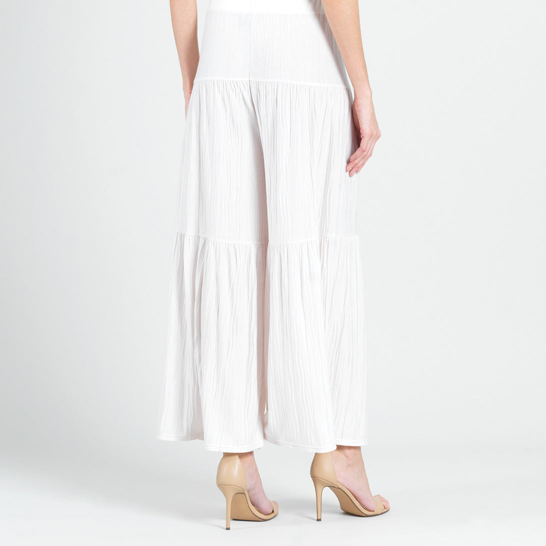 Clara Sunwoo Essential - Soft Pleat Knit - Tiered Skirt-Pant - Ivory - Final Sale!