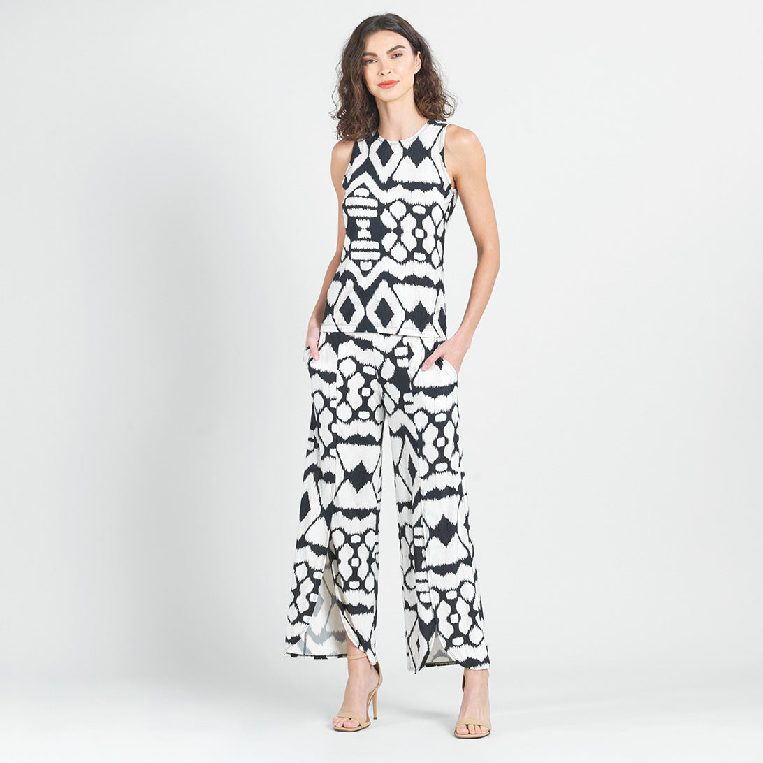 Clara Sunwoo Discount - Crinkle Pleat Knit - Modern Jewel Neck Tank - Aztec - Final Sale!