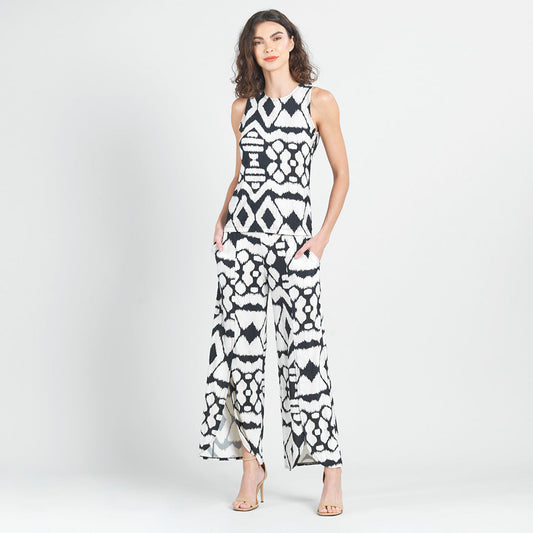 Clara Sunwoo Discount - Crinkle Pleat Knit - Modern Jewel Neck Tank - Aztec - Final Sale!