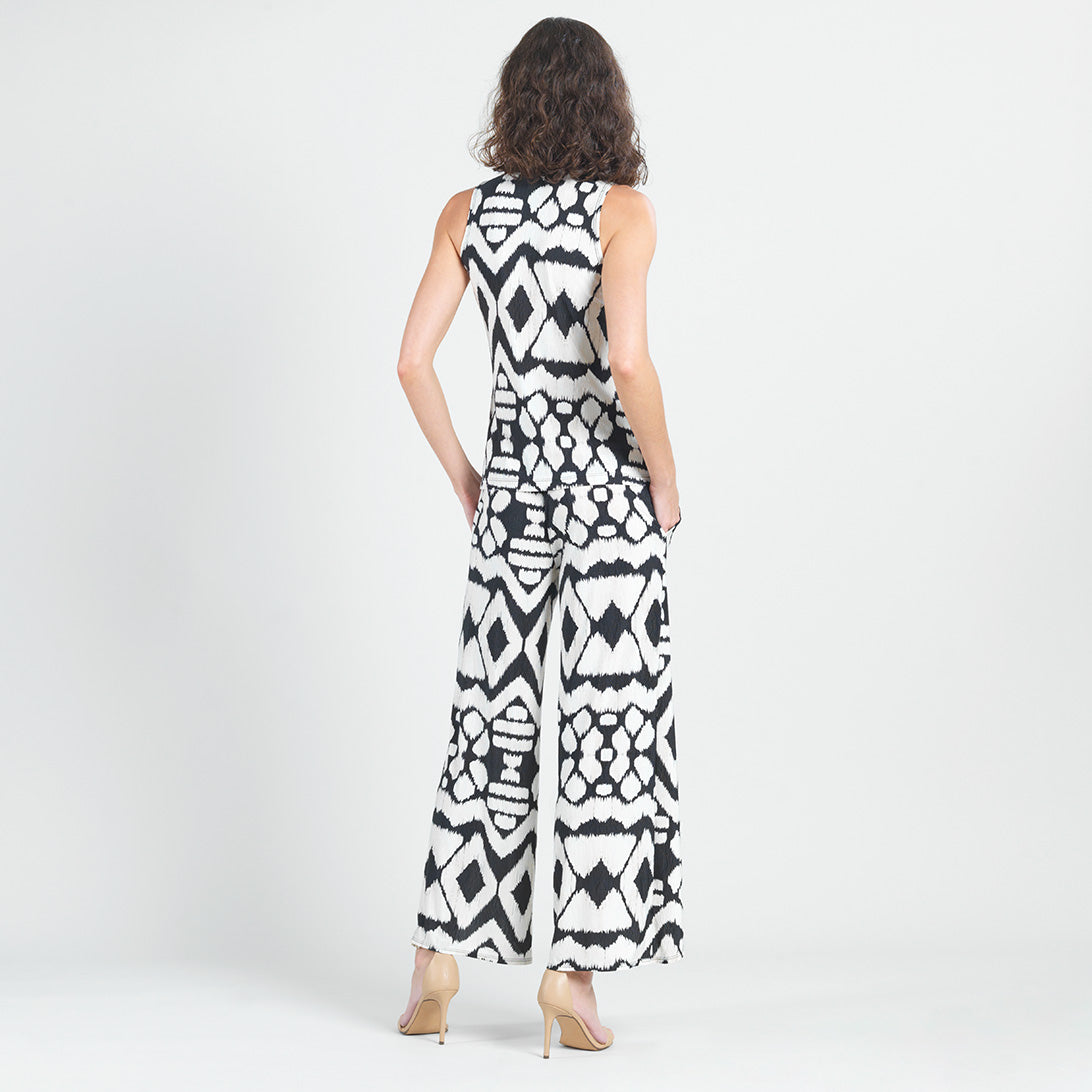Clara Sunwoo Discount - Crinkle Pleat Knit - Modern Jewel Neck Tank - Aztec - Final Sale!
