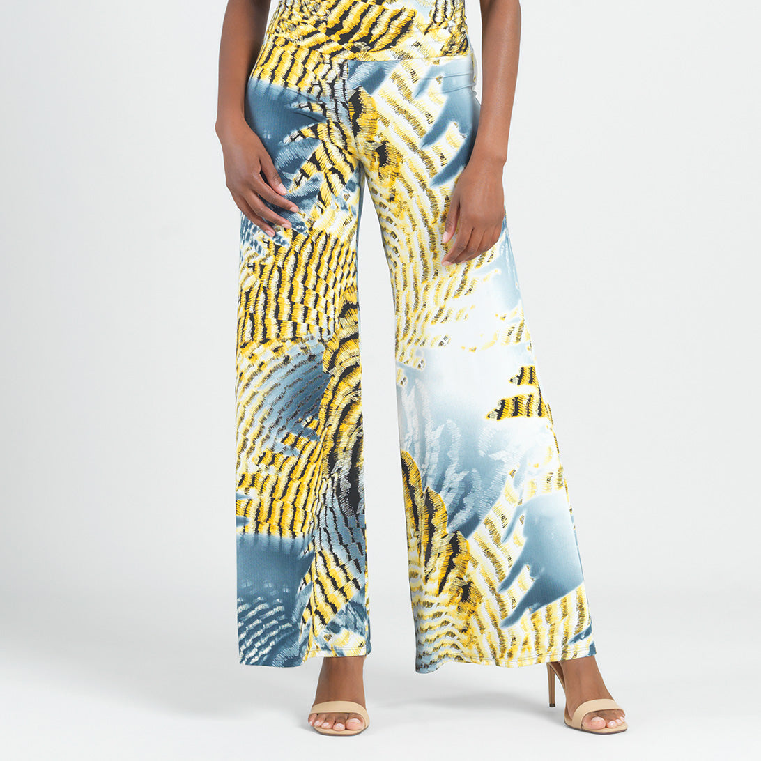 Clara Sunwoo Everyday - Butter Knit - Palazzo Pant - Palm Feather - Final Sale!