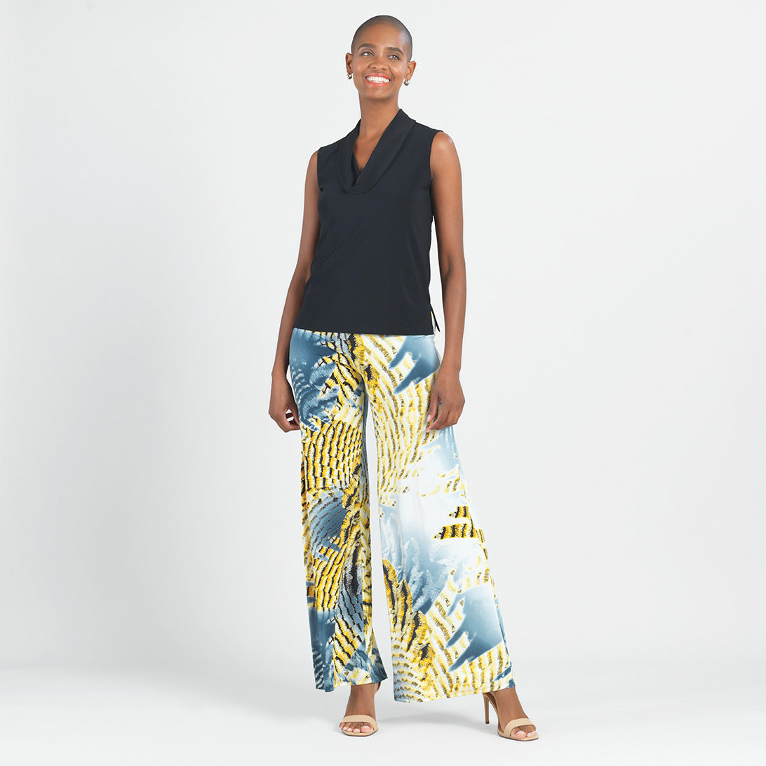 Clara Sunwoo Everyday - Butter Knit - Palazzo Pant - Palm Feather - Final Sale!