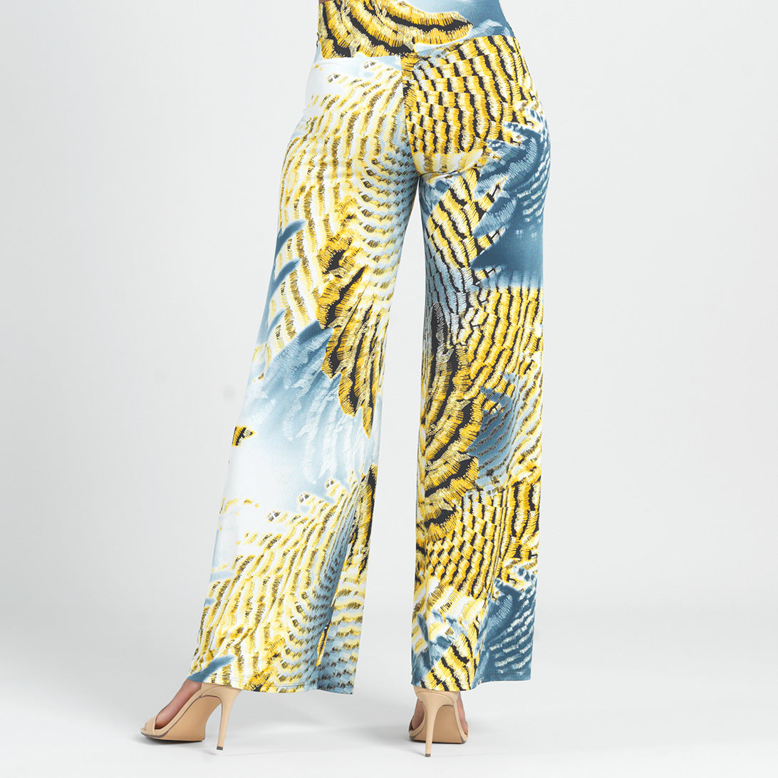 Clara Sunwoo Everyday - Butter Knit - Palazzo Pant - Palm Feather - Final Sale!
