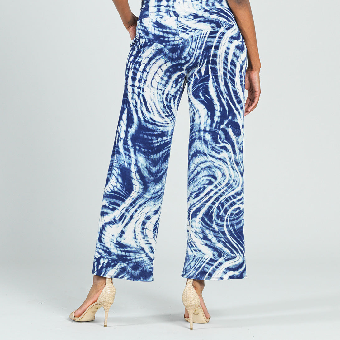 Clara Sunwoo Best Price - Crepe Knit - Front Slit Ankle Petal Pant - Swirl Wave - Final Sale!