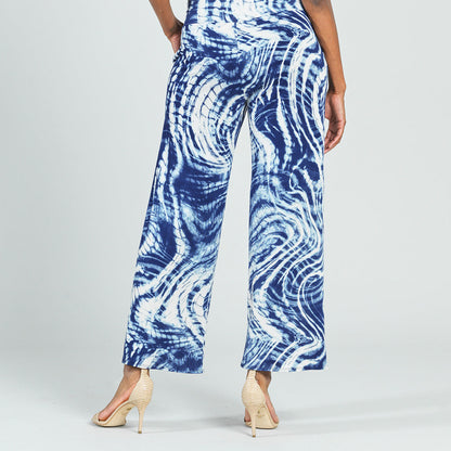 Clara Sunwoo Best Price - Crepe Knit - Front Slit Ankle Petal Pant - Swirl Wave - Final Sale!