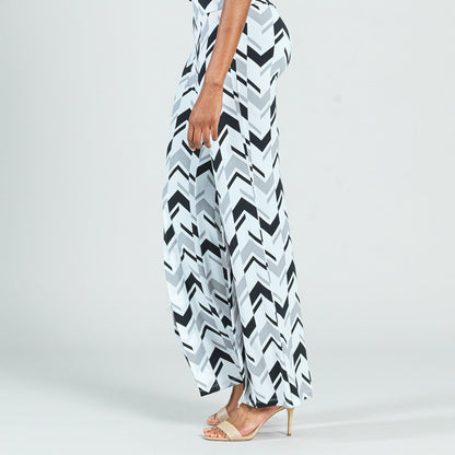 Clara Sunwoo Top Pick - Kick Front High Slit Pant - Chevron Stripe - Final Sale!
