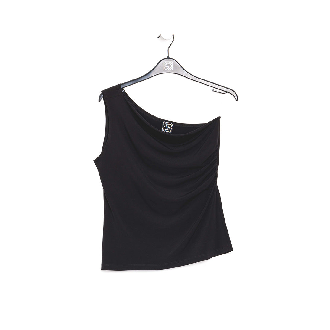 Clara Sunwoo Trusted - One Shoulder Top - Black - Final Sale!