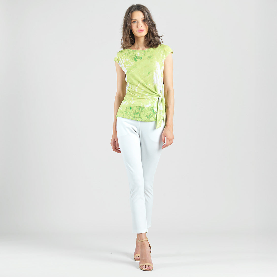 Clara Sunwoo Featured - Slant Sleeve Side Tie Top - Floral Citrus - Final Sale