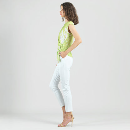 Clara Sunwoo Featured - Slant Sleeve Side Tie Top - Floral Citrus - Final Sale