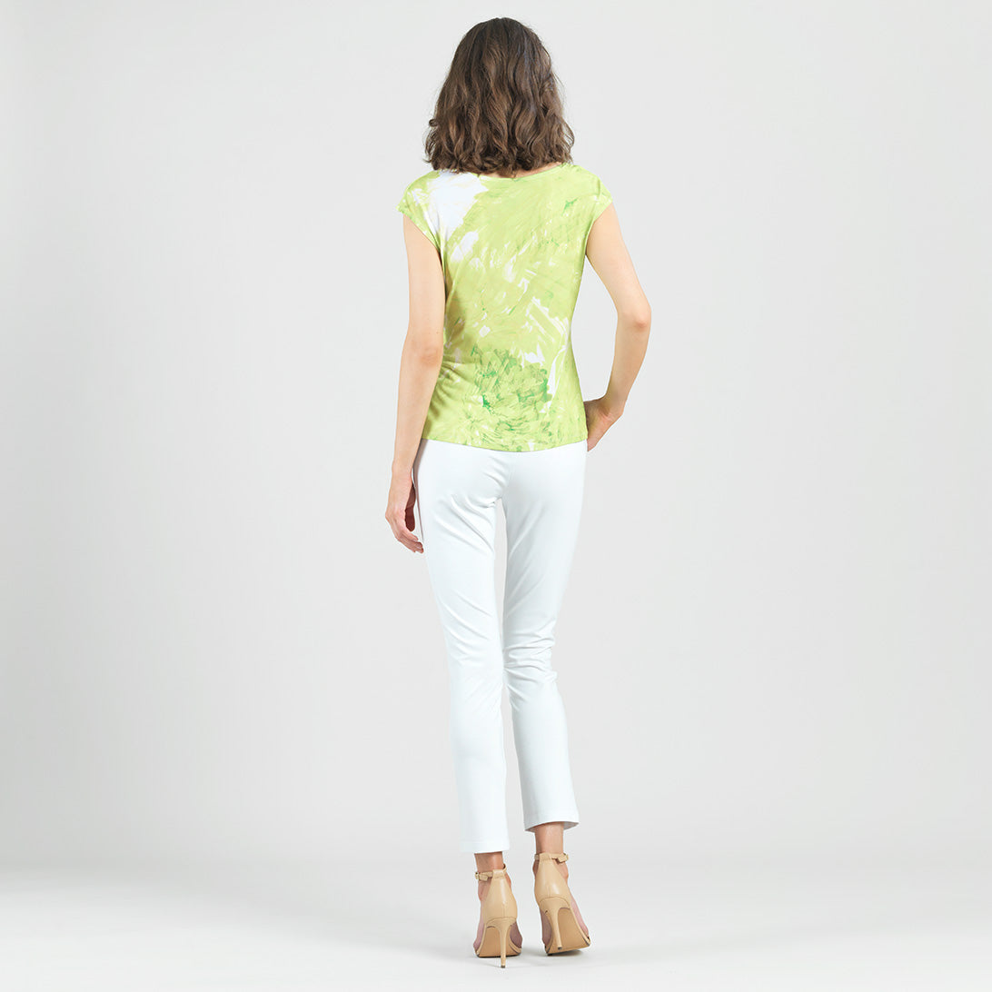 Clara Sunwoo Featured - Slant Sleeve Side Tie Top - Floral Citrus - Final Sale