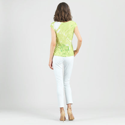 Clara Sunwoo Featured - Slant Sleeve Side Tie Top - Floral Citrus - Final Sale