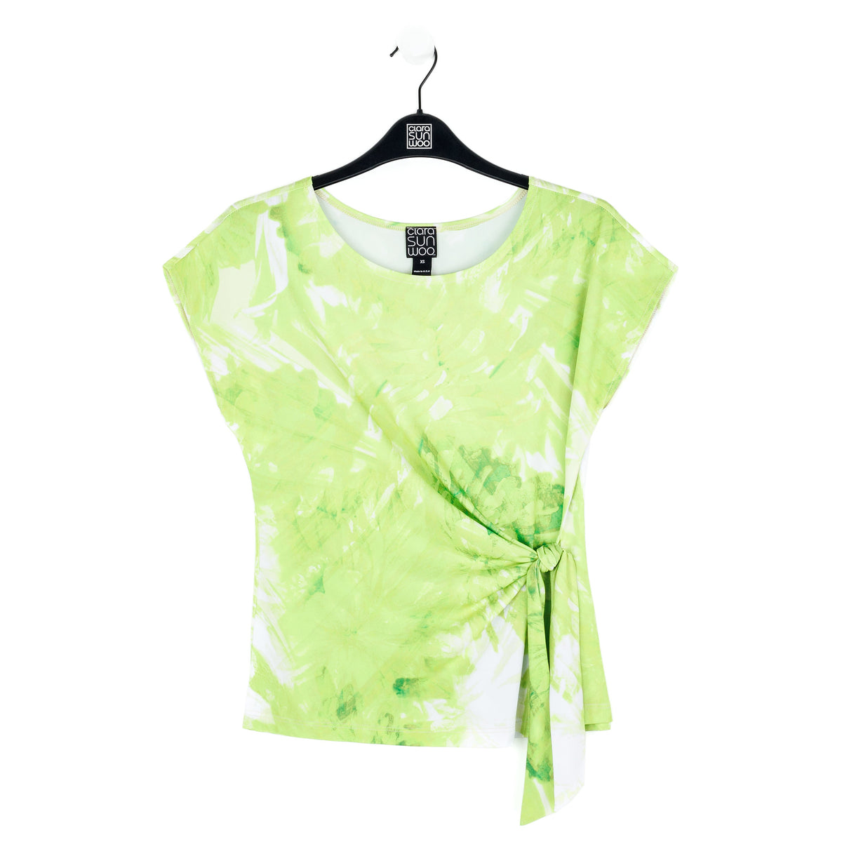 Clara Sunwoo Featured - Slant Sleeve Side Tie Top - Floral Citrus - Final Sale