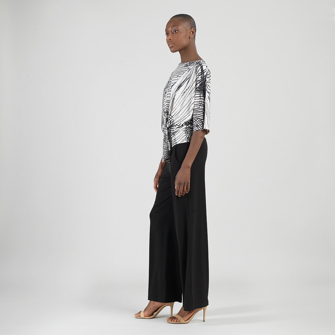 Clara Sunwoo Recommended - Signature Side Tie Top - Web Lines - Final Sale