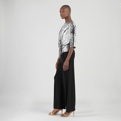 Clara Sunwoo Recommended - Signature Side Tie Top - Web Lines - Final Sale