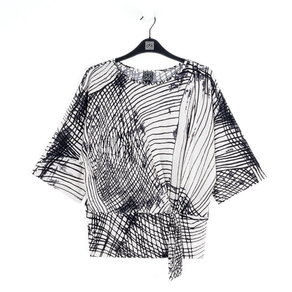 Clara Sunwoo Recommended - Signature Side Tie Top - Web Lines - Final Sale